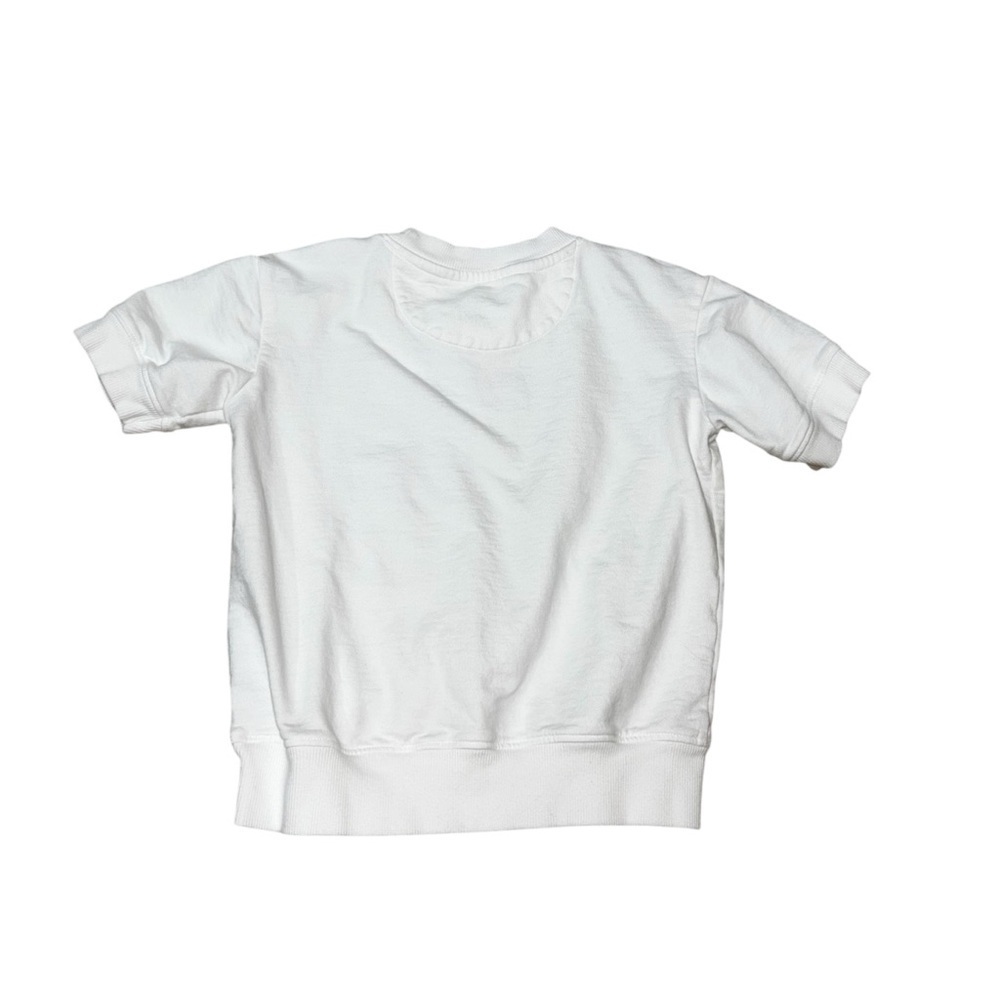 Champion Kids Size 6 Short Sleeve Pullover Sweater Top Graphic Print Thick White - Picture 5 of 5